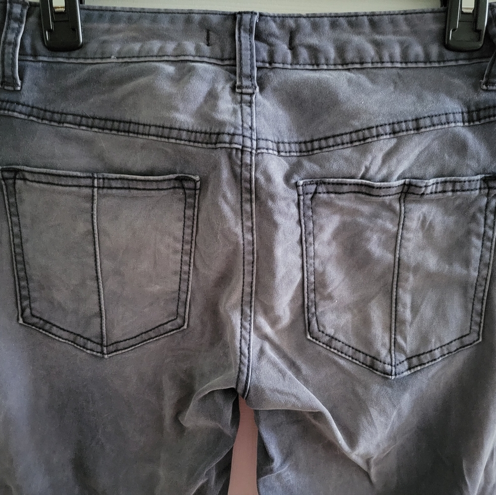 Free People Gray Velvet feel Back Zip Pants size 27 - Picture 3 of 6
